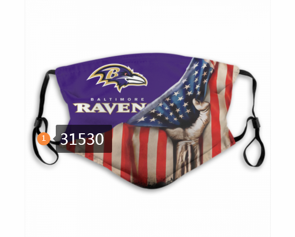 NFL 2020 Baltimore Ravens #56 Dust mask with filter